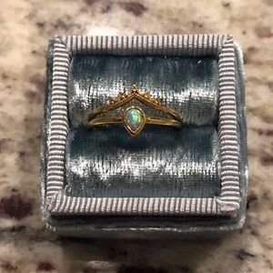 Tai Jewelry Opal Stacking Ring Set